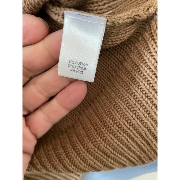 Banana Republic Heritage Womens Crew Neck Knit Sweater Long Sleeve Size XS Tan - Picture 7 of 7